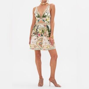 Camilla Short V Neck Cutout Dress